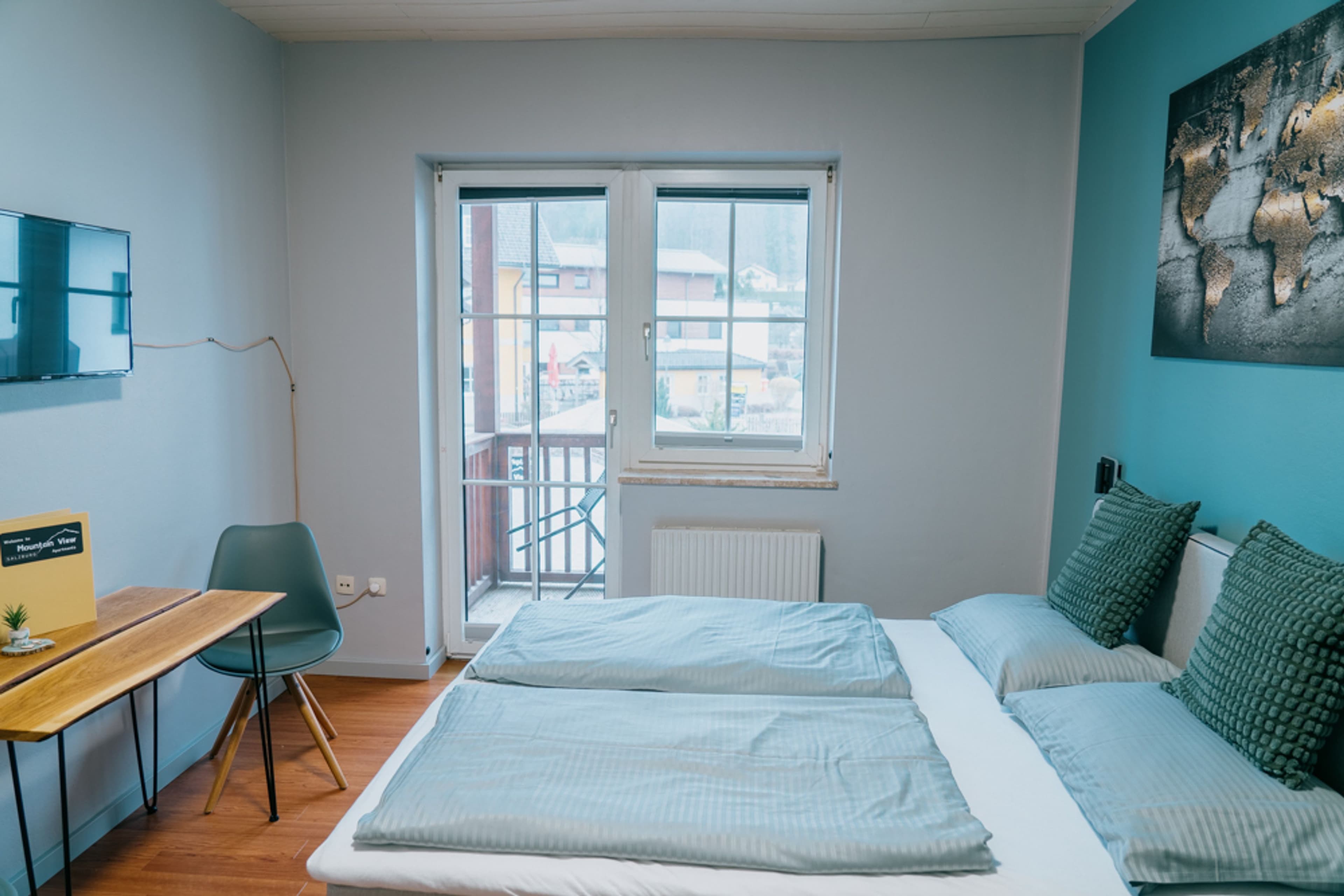 Apartment 5 mit Balkon und Blick auf den Untersberg