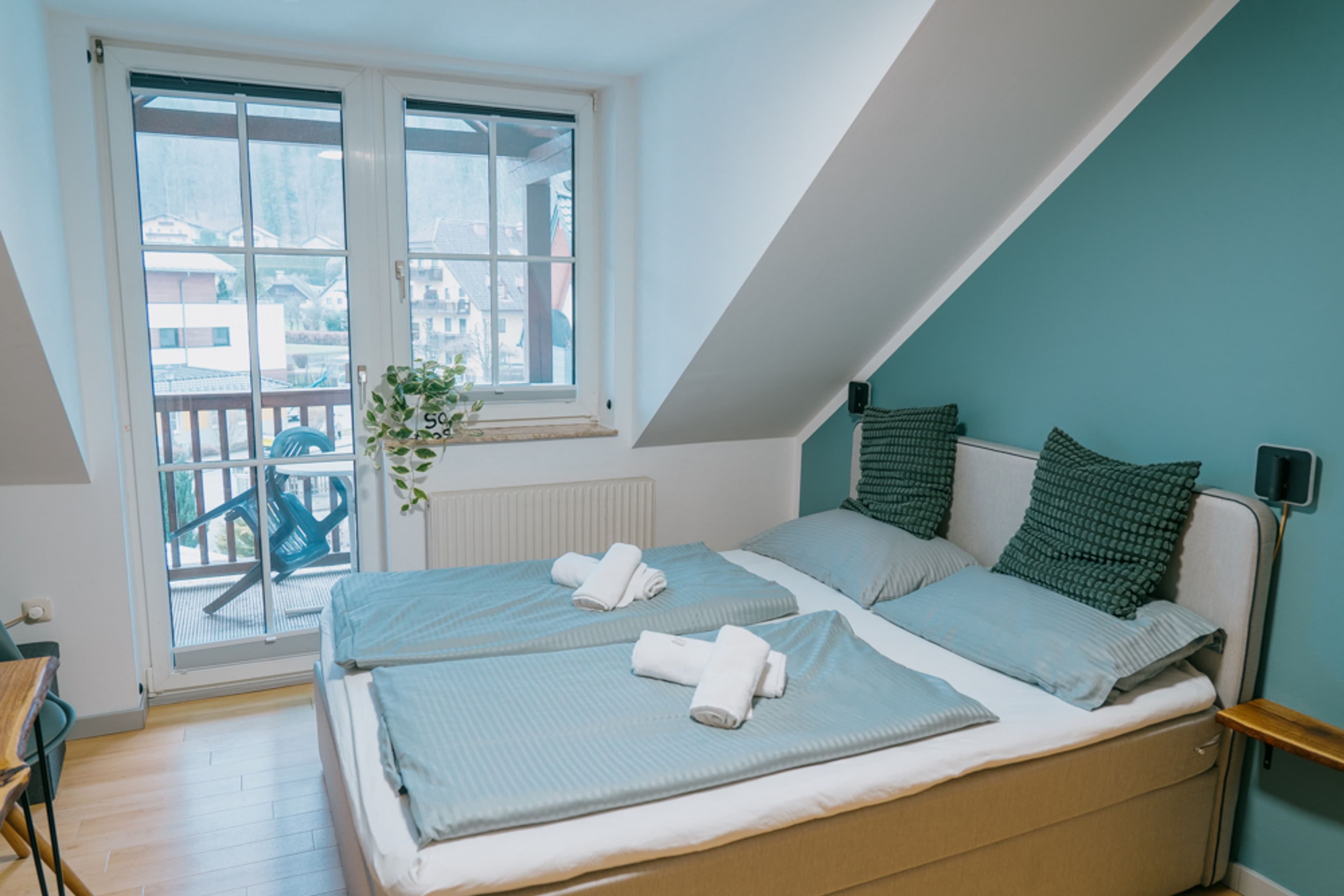 Apartment 9 mit Balkon und Blick auf den Untersberg